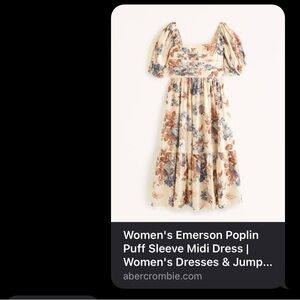 Abercrombie Emerson Poplin Puff Sleeve Dress